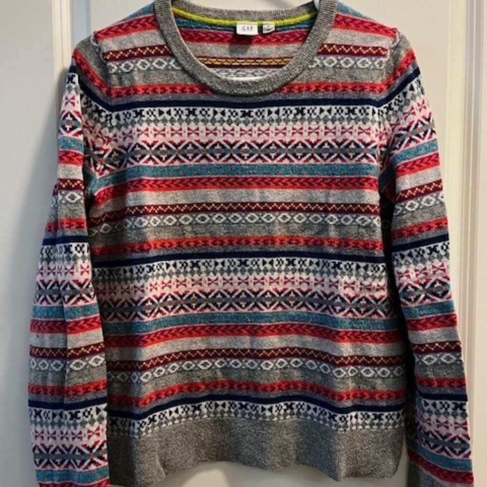 Gap Fair Isle Sweater sz Medium